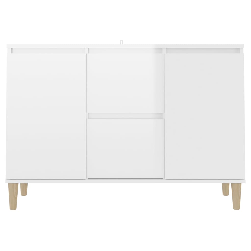 Credenza Bianco Lucido 103,5x35x70 cm in Truciolato