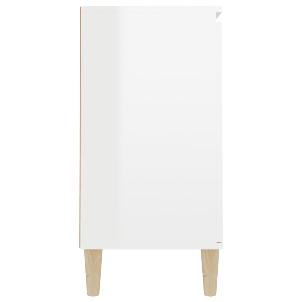 Credenza Bianco Lucido 103,5x35x70 cm in Truciolato