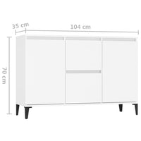 Credenza Bianca 104x35x70 cm in Truciolato 806112