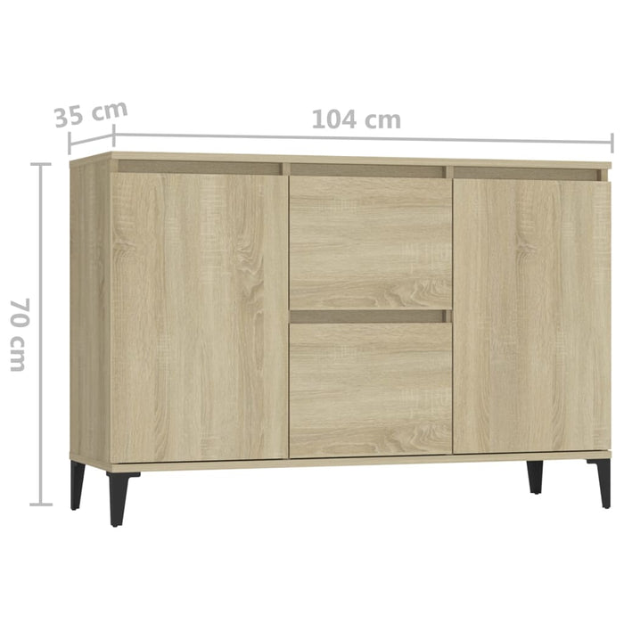 Credenza Rovere Sonoma 104x35x70 cm in Truciolato cod mxl 9601