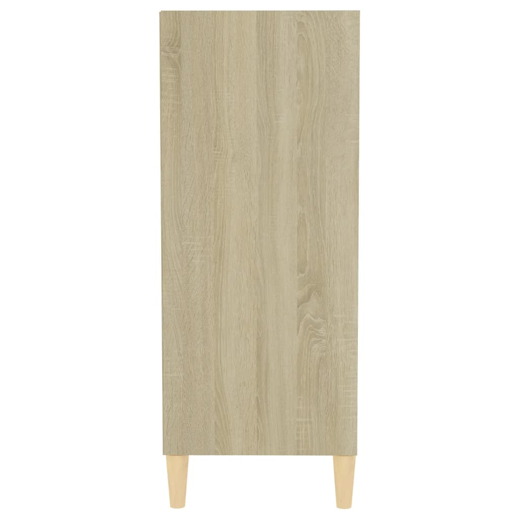 Credenza Bianco e Rovere Sonoma 57x35x90 cm in Truciolato cod mxl 9582