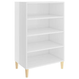 Credenza Bianco Lucido 57x35x90 cm in Truciolato