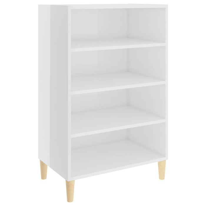 Credenza Bianco Lucido 57x35x90 cm in Truciolato