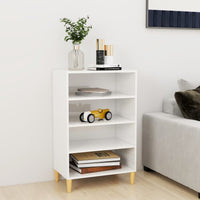 Credenza Bianco Lucido 57x35x90 cm in Truciolato