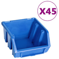 Kit Contenitori 48 pz con Pannelli a Parete Blu e Nero cod mxl 55174