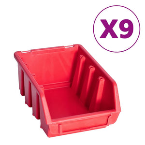 Kit Contenitori 103 pz con Pannelli a Parete Rosso e Nerocod mxl 86614