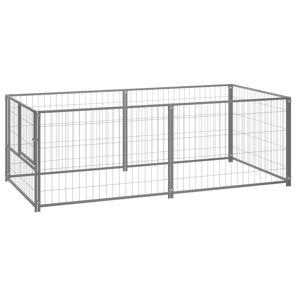 Gabbia per Cani Argento 200x100x70 cm in Acciaio cod mxl 52312