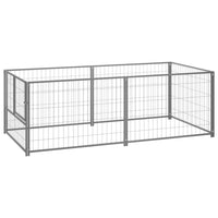 Gabbia per Cani Argento 200x100x70 cm in Acciaio cod mxl 52312