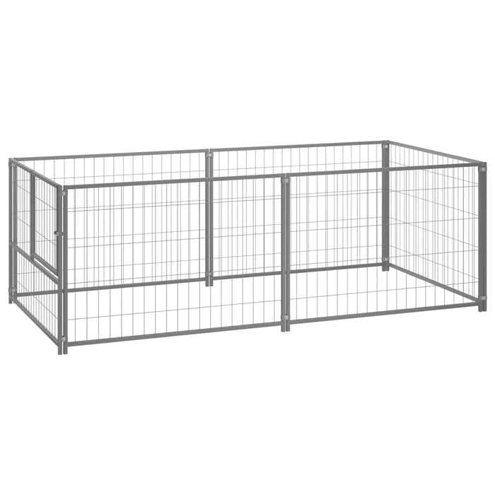 Gabbia per Cani Argento 200x100x70 cm in Acciaio cod mxl 52312