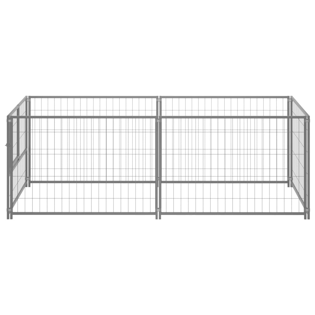 Gabbia per Cani Argento 200x100x70 cm in Acciaio cod mxl 52312