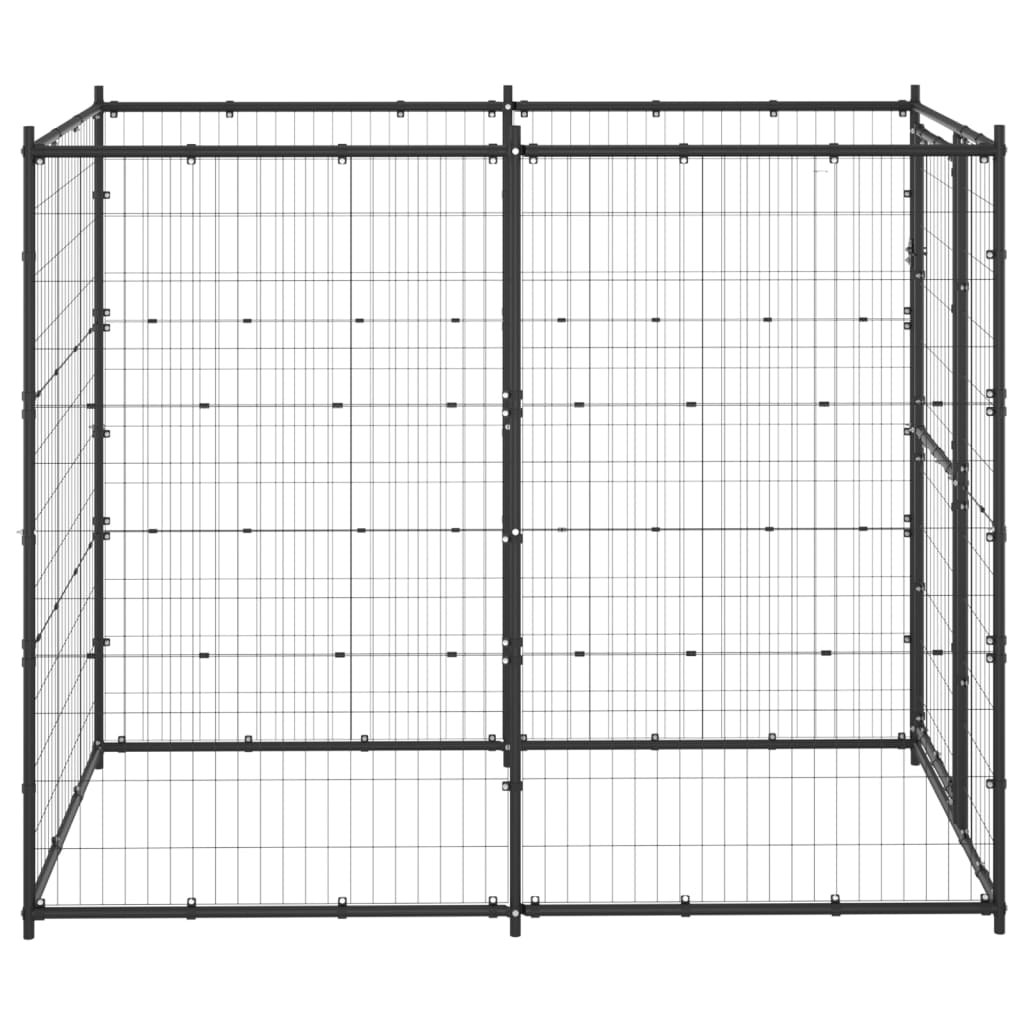 Gabbia per Cani da Esterno in Acciaio 110x220x180 cm 150796