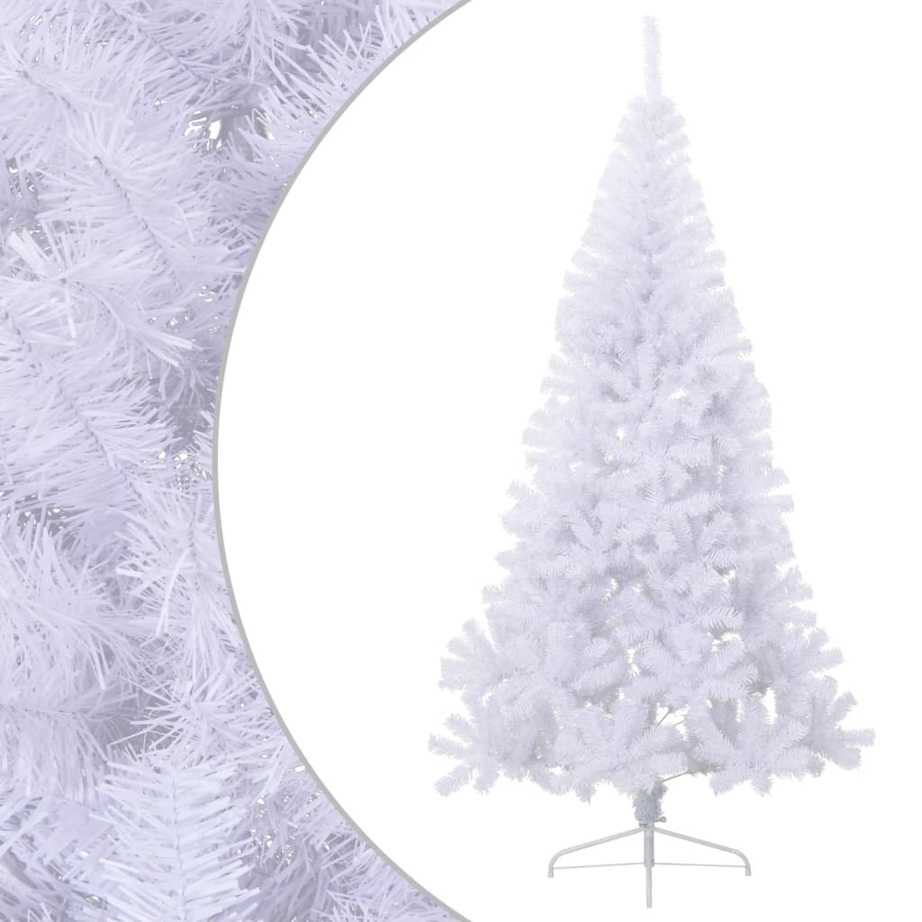 Albero di Natale Artificiale a Metà Supporto Bianco 210 cm PVC 328420