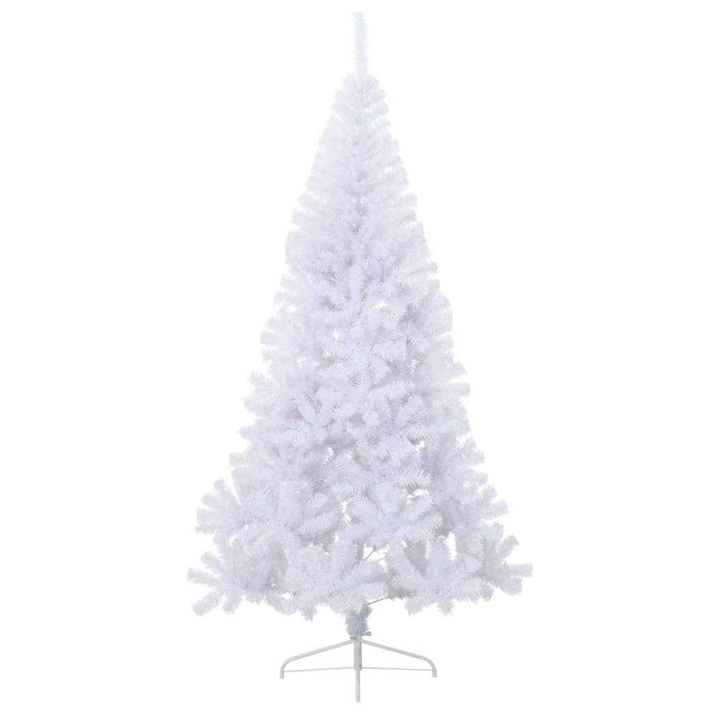 Albero di Natale Artificiale a Metà Supporto Bianco 210 cm PVC 328420