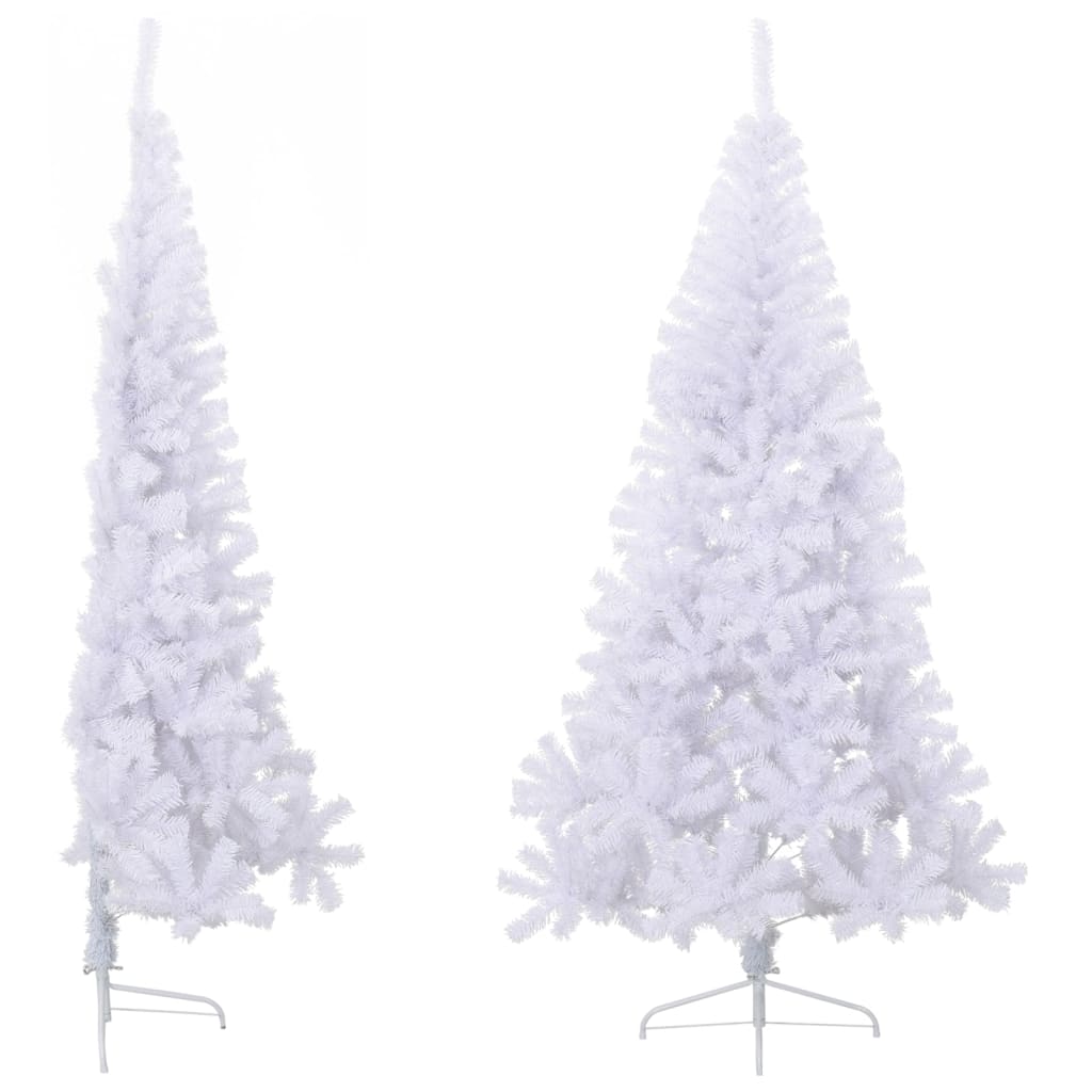 Albero di Natale Artificiale a Metà Supporto Bianco 210 cm PVC 328420