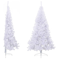 Albero di Natale Artificiale a Metà Supporto Bianco 210 cm PVC 328420