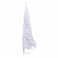 Albero di Natale Artificiale a Metà Supporto Bianco 210 cm PVC 328420