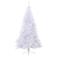 Albero di Natale Artificiale a Metà Supporto Bianco 240 cm PVC