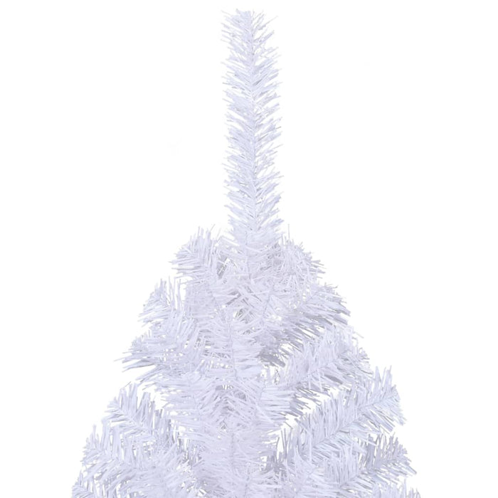 Albero di Natale Artificiale a Metà Supporto Bianco 240 cm PVC