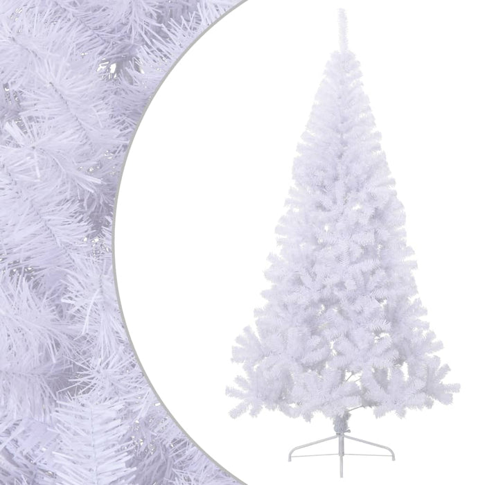 Albero di Natale Artificiale a Metà Supporto Bianco 240 cm PVC