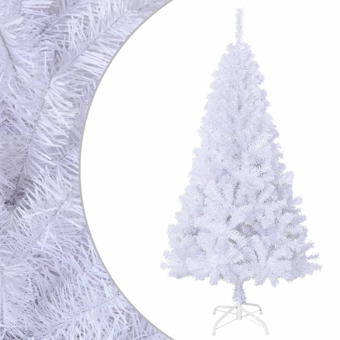 Albero di Natale Artificiale con Rami Folti Bianco 120 cm PVC