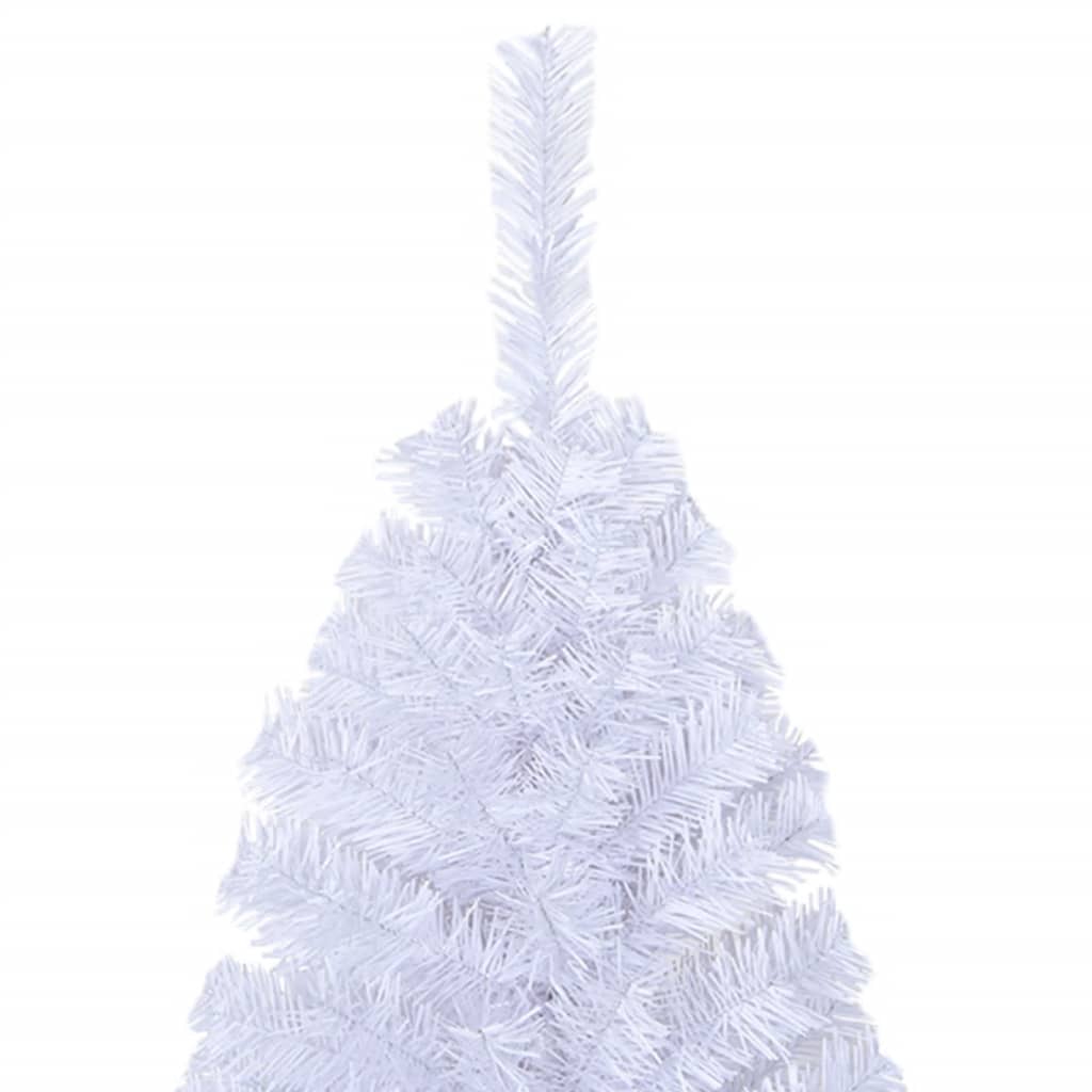 Albero di Natale Artificiale con Rami Folti Bianco 120 cm PVC