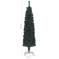 Albero Natale Artificiale Sottile Supporto 180 cm Fibra Ottica cod 10985