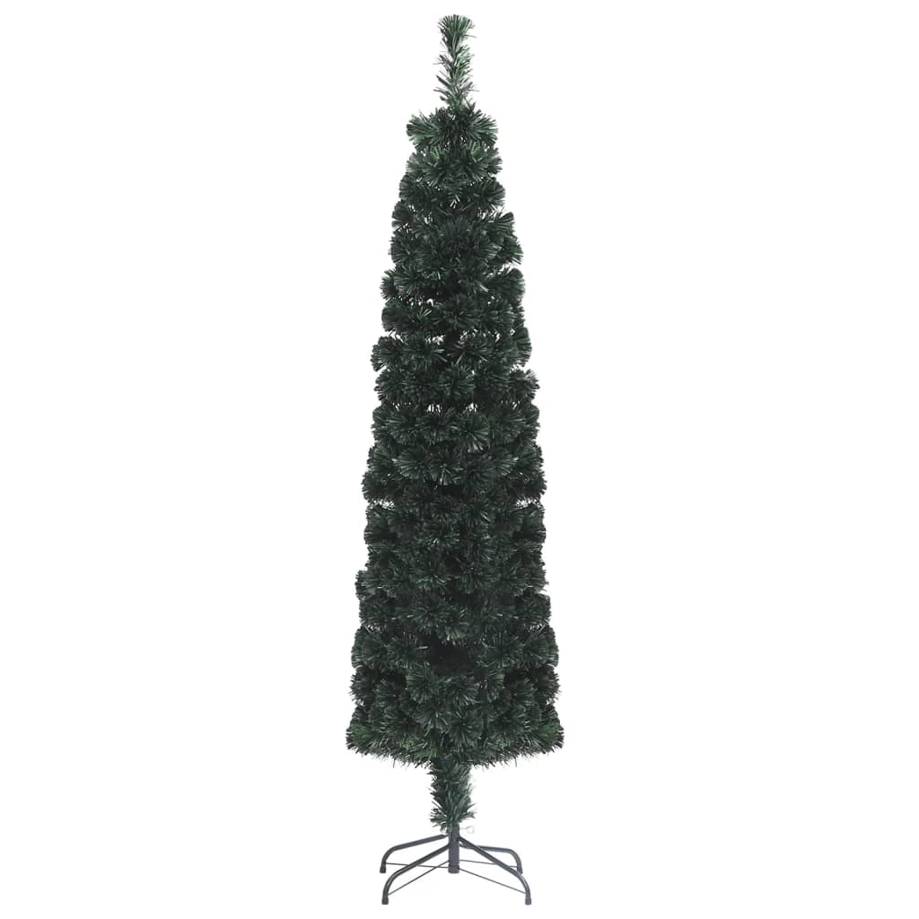 Albero Natale Artificiale Sottile Supporto 240 cm Fibra Ottica cod 10845