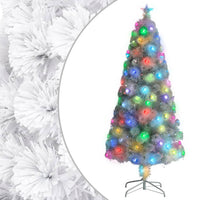 Albero Natale Artificiale con LED Bianco 150 cm in Fibra Ottica 328450