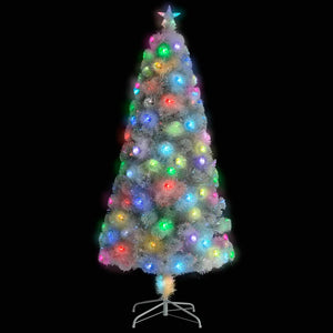 Albero Natale Artificiale con LED Bianco 150 cm in Fibra Ottica 328450