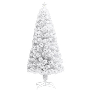 Albero Natale Artificiale con LED Bianco 150 cm in Fibra Ottica 328450