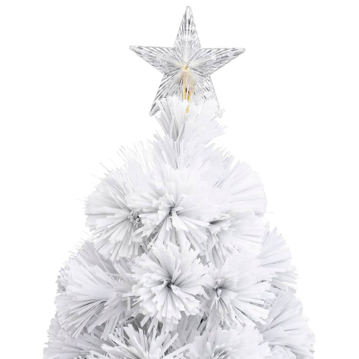 Albero Natale Preilluminato Bianco 210 cm in Fibra Ottica 328452