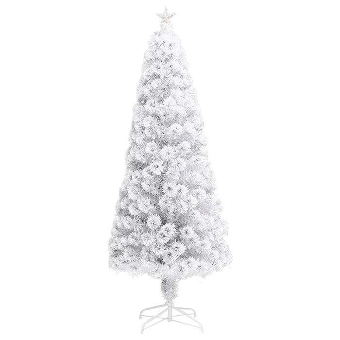 Albero Natale Artificiale LED Bianco 240 cm Fibra Ottica