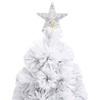 Albero Natale Preilluminato Bianco 240 cm in Fibra Ottica 328453