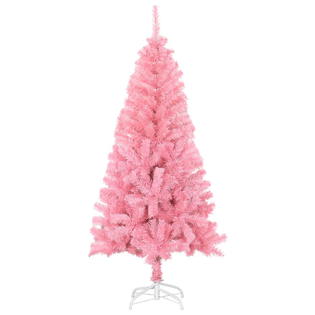 Albero di Natale Artificiale con Supporto Rosa 120 cm PVC 329177