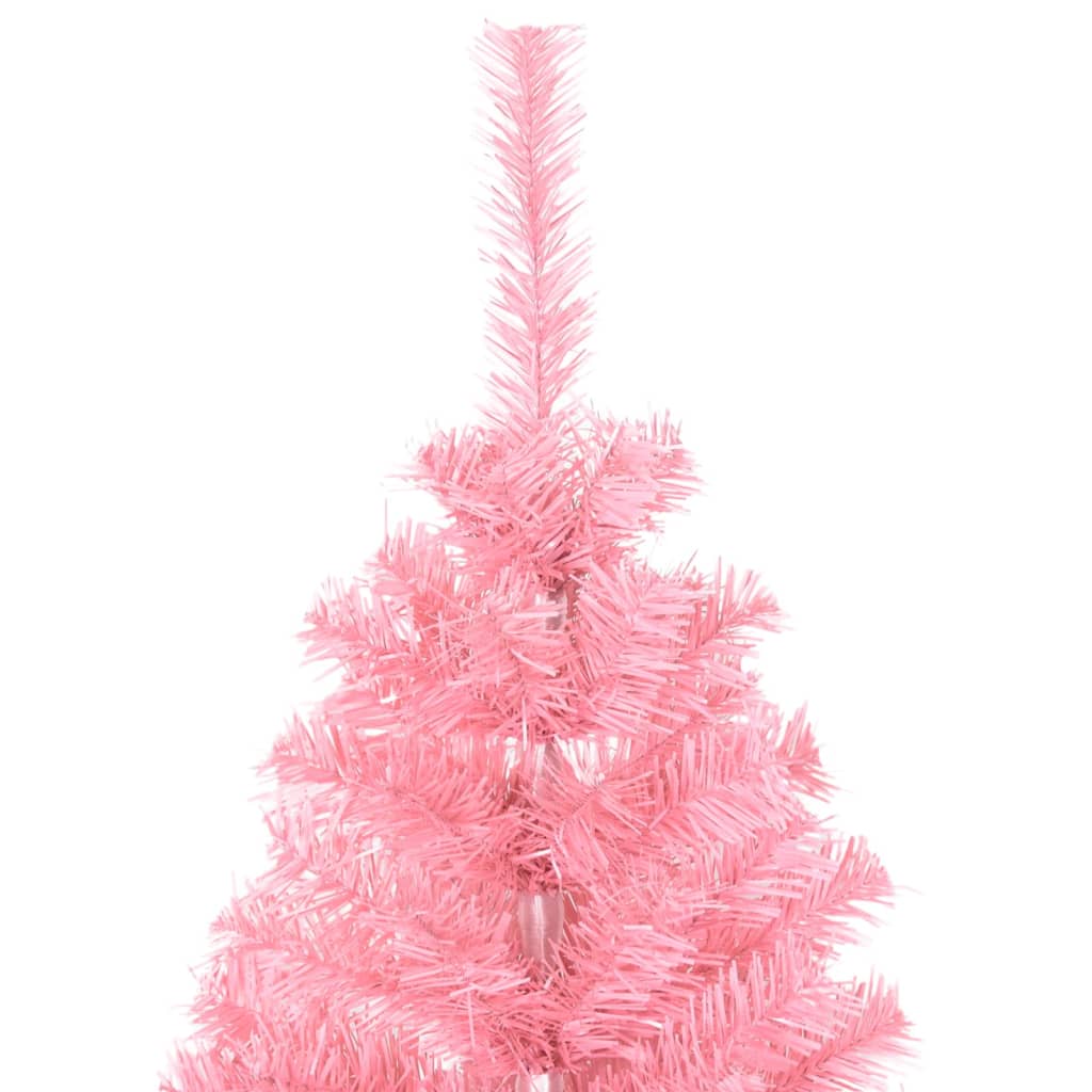 Albero di Natale Artificiale con Supporto Rosa 120 cm PVC 329177