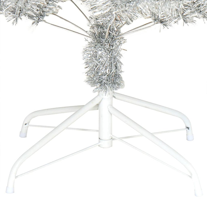 Albero di Natale Artificiale con Supporto Argento 240 cm PET 329188