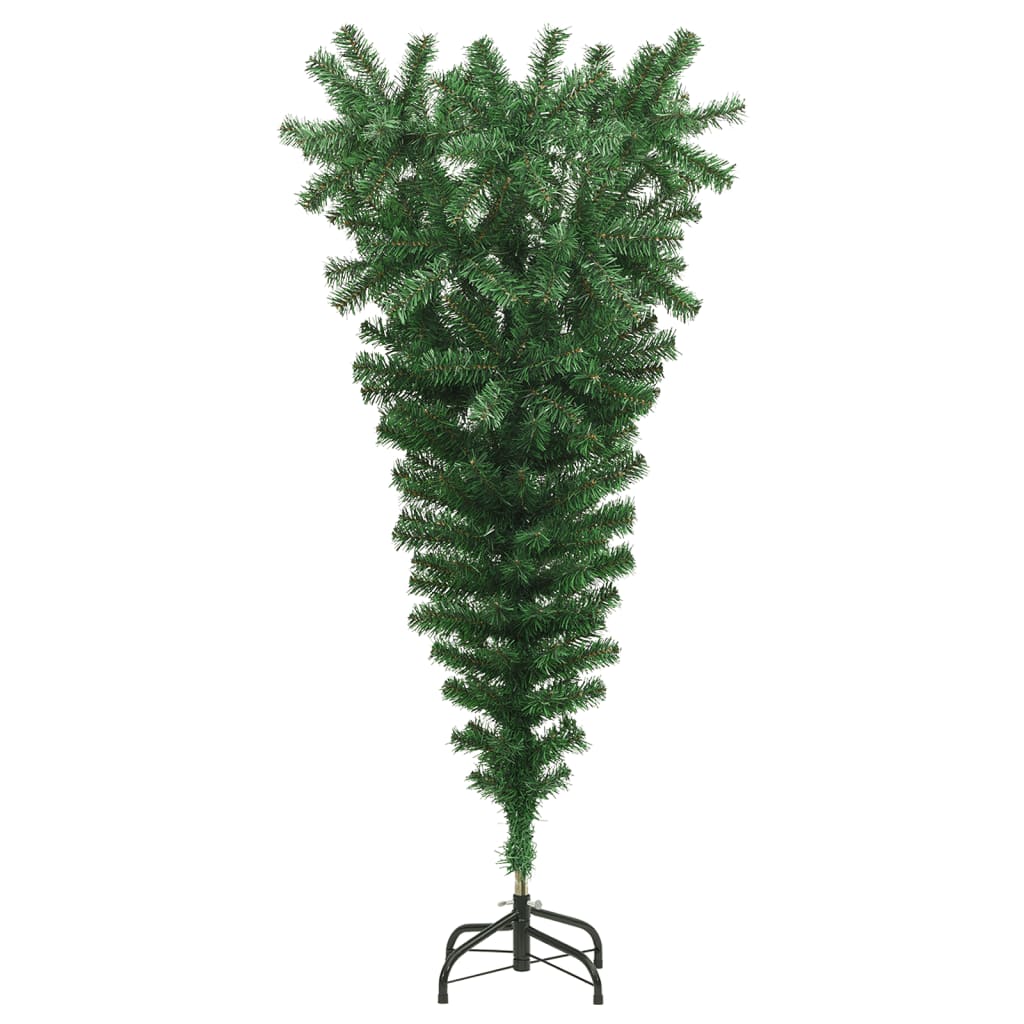 Albero di Natale Artificiale Capovolto con Supporto Verde 150 cm PVC 329173