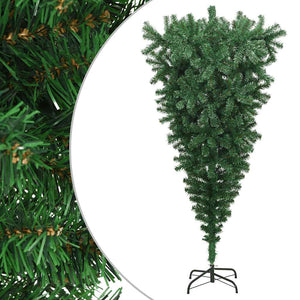 Albero di Natale Capovolto con Supporto Verde 240 cm in PVC 329176