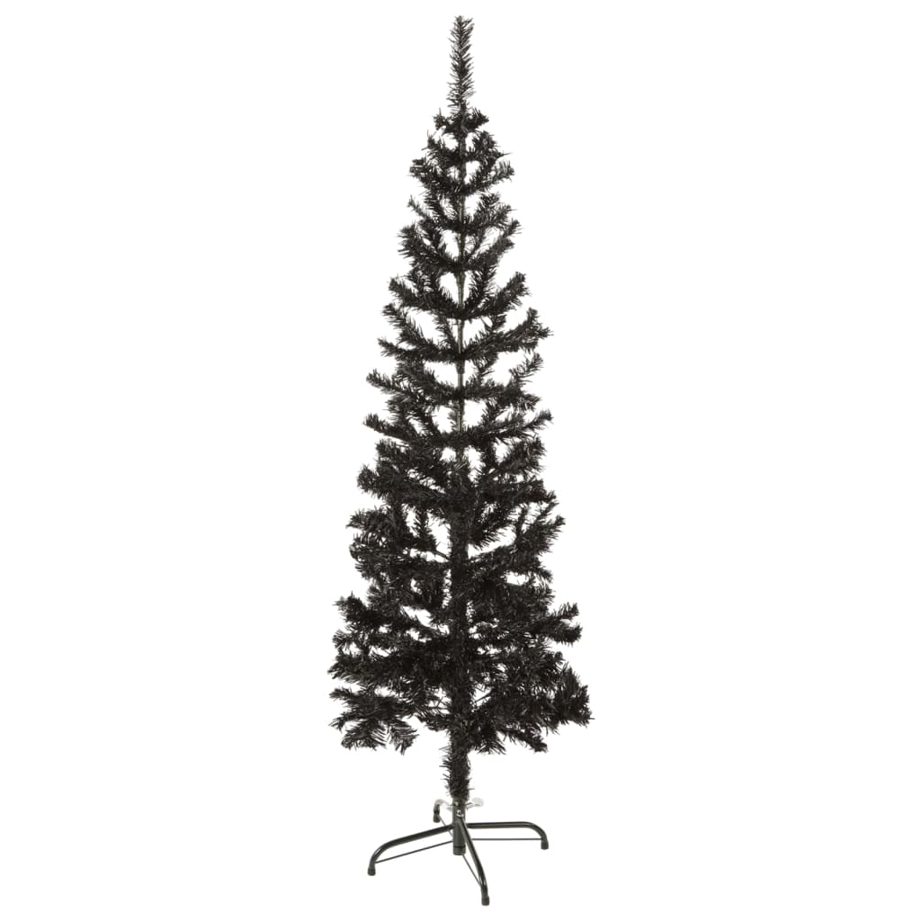 Albero di Natale Sottile Nero 120 cm 329217