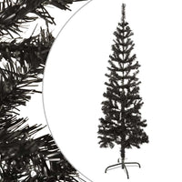 Albero di Natale Sottile Nero 150 cm 329218