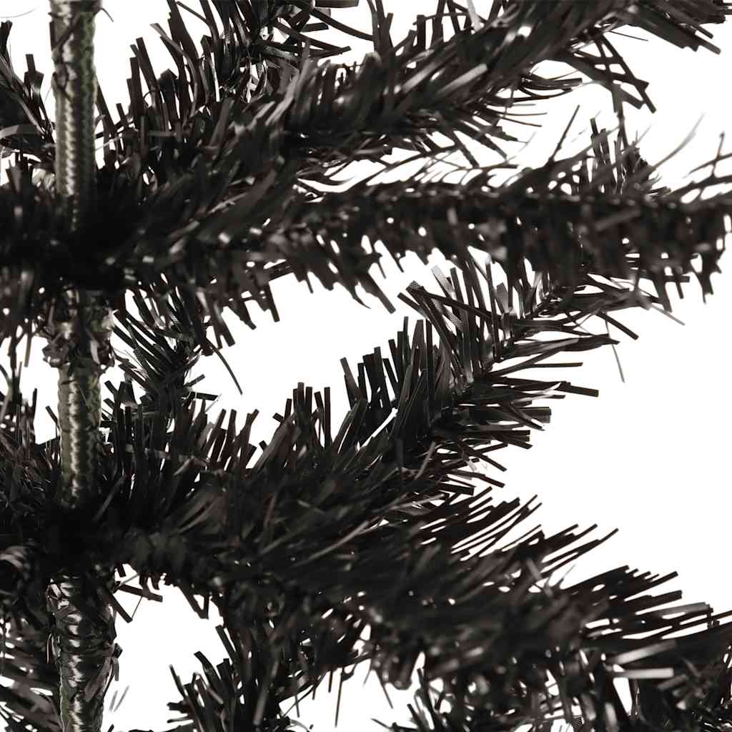 Albero di Natale Sottile Nero 150 cm 329218