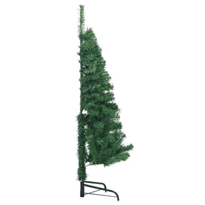 Albero di Natale Artificiale ad Angolo con Supporto Verde 120 cm PVC 