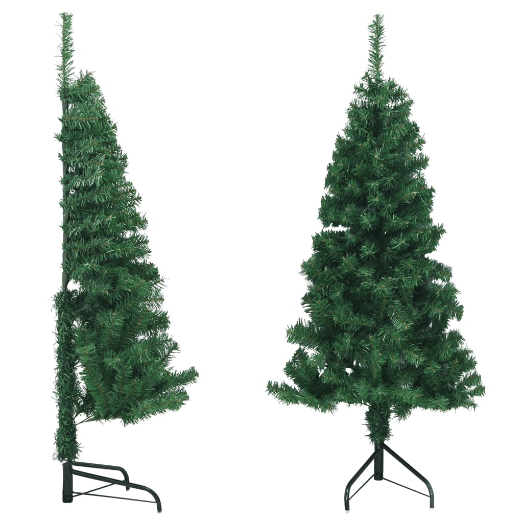 Albero di Natale Artificiale ad Angolo con Supporto Verde 120 cm PVC 