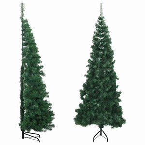 Albero di Natale Artificiale ad Angolo con Supporto Verde 210 cm PVC 329165