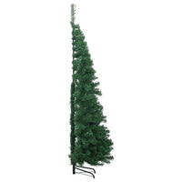 Albero di Natale Artificiale ad Angolo con Supporto Verde 210 cm PVC 329165