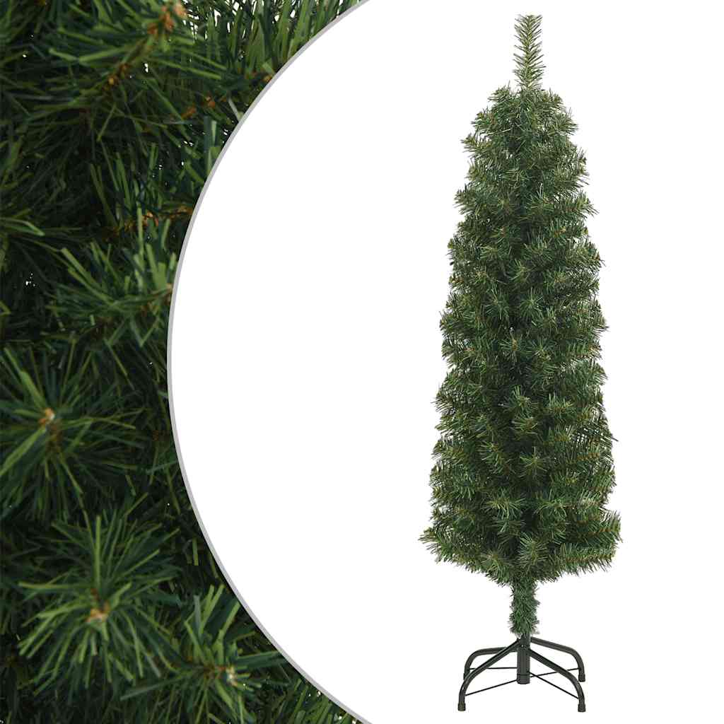 Albero di Natale Artificiale Sottile Supporto Verde 120 cm PVC 328480