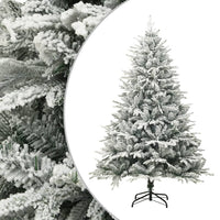 Albero di Natale Artificiale con Neve Verde 150 cm PVC e PE 328493