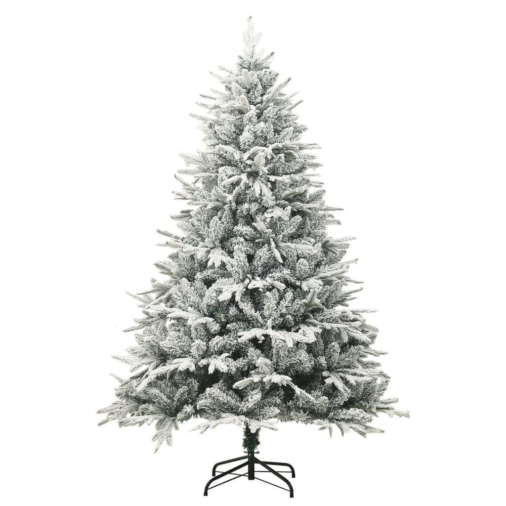 Albero di Natale Artificiale con Neve Verde 150 cm PVC e PE 328493