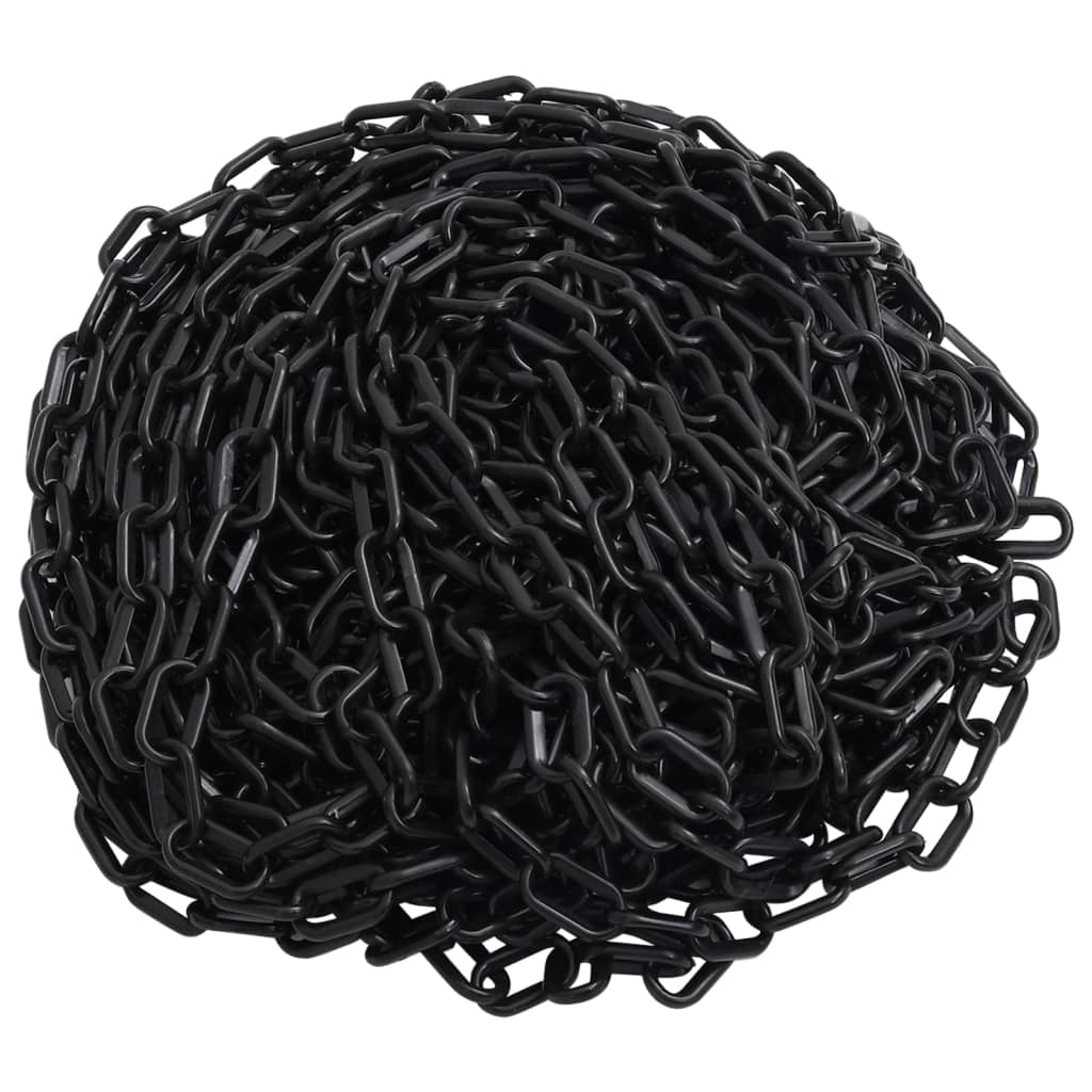 Catena Segnaletica Nera 30 m Ø6 mm in Plastica cod 12004