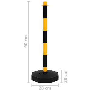 Set di Pali Stradali con Catena in Plastica di 10 m 150956